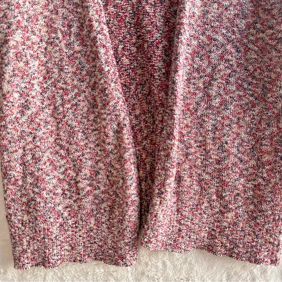 J. Jill Cardigan Women's XL Red Cotton Blend Knit Open Grandmacore Casual Boho - Picture 3 of 8